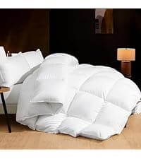 Feather Down Pillows King Size Set of 2 with Gusset, Luxury Hotel Collection Bed Pillow 2 Pack, Down Surrounded Pillows for Sleeping, Soft Fluffy for Side, Back Sleepers 20x36 in.