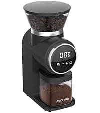 Burr Coffee Grinder Electric, Adjustable Touchscreen Burr Mill with 30 Grinding Settings, Automatic Coffee Beans Grinder for Home Use, 2-12 Cups