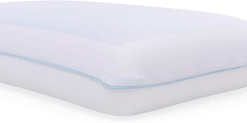 Cool Gel Cooling Pillow for Sleeping, Standard Size Cooling Memory Foam Pillow for Hot Sleepers, Reversible Ergonomic Design, Pressure Relief, Spine Alignment, Side, Back Contouring Support
