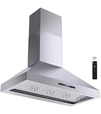 Under Cabinet Range Hood 30 Inch,900 CFM Stainless Steel Kitchen Stove Vent Hood with 4 Speed Exhaust Fan Gesture Sensing/Touch/Remote Control