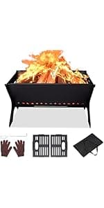 QuliMetal 6PCS Ceramic White Birch Gas Fireplace Logs Set – Realistic Fake Wood Logs for Indoor Inserts, Outdoor Fire Pits, Vented, Propane, Gel, Ethanol, and Electric Fireplaces