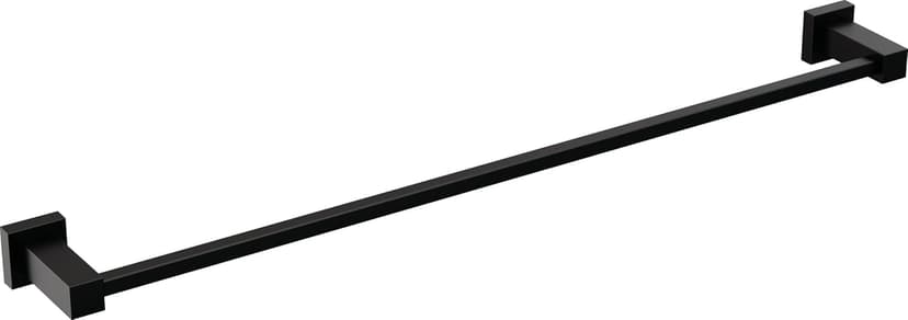 Delta Faucet Velum 24-Inch Single Towel Bar, Black Bathroom Towel Holder, Wall Mounted Towel Rack, Towel Hanger, Matte Black IAO20824-BL