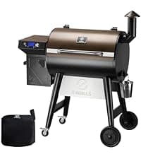 Z GRILLS Wood Pellet Grill Smoker with PID 2.1 Controller, 704 Cooking Area, Meat Probes, Rain Cover for Outdoor BBQ, 7002C