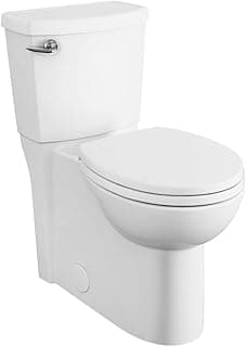 American Standard 2988101.020 Cadet 3 FloWise 2-Piece 1.28 GPF Single Flush Right Height Round Front Toilet with Concealed Trapway, White