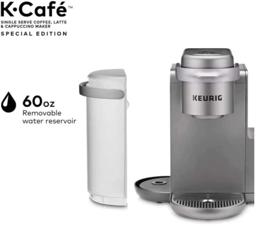 Keurig K-Cafe C Single Serve K-Cup Pod C Latte and Cappuccino Maker, 12, Nickel