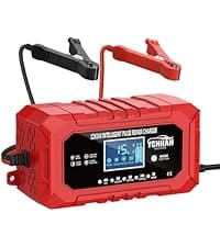 YONHAN Battery Charger 0-20A 12V/24V LiFePO4 Lead Acid Fully Automatic Battery Maintainer, Car Battery Trickle Charger Automotive w/Battery Repair, Winter Mode, for AGM, STD, Gel, Deep Cycle Batteries