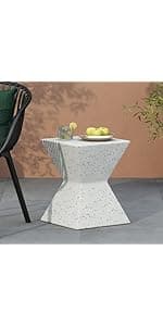 Christopher Knight Home Manuel Light-Weight Concrete Accent Table, Natural, 12.5D x 12.5W x 17.75H in