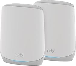 NETGEAR Orbi Whole Home Tri-Band WiFi 6 Mesh Network System (RBK752P) – Router with 1 Satellite Extender, Security Features, Coverage up to 5,000 sq. ft., 75 Devices, AX5200 802.11ax (Up to 5.2Gbps)