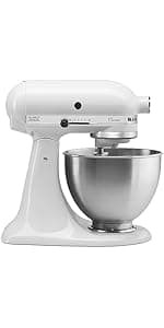 KitchenAid Artisan Series 5 Quart Tilt Head Stand Mixer with Pouring Shield KSM150PS, Contour Silver