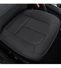 Car Seat Covers Full Set, Super Luxurious Heavy Duty Waterproof Leather Automotive Vehicle Cover for Cars SUV Pick-up Truck, Universal Non-Slip Seat Car Accessories (Black)
