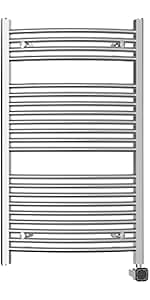 HEATGENE Towel Warmer, Heated Towel Warmer Rack, Wall-Mounted Hardwired/Plug-in Electric Towel Warmers for Bathroom, Hot Towel Rails - Mirror Polish