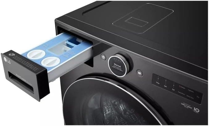 LG WM6998HBA Ventless Washer/Dryer Combo LG WashCombo All-in-One 5.0 cu. ft. Mega Capacity with Inverter HeatPump Technology and Direct Drive Motor