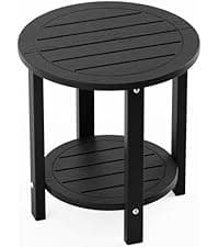 YEFU Outdoor Storage Bench for Patio: Heavy Duty Garden Bench with 96° High Backrest & Oversized Seating - HIPS Weatherproof Patio Bench with Storage for Porch Park Backyard, Black