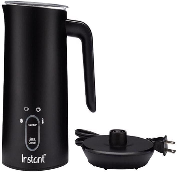 Instant Pot Milk Frother, 4-in-1 Electric Milk Steamer, 10oz/295ml Automatic Hot and Cold Foam Maker and Milk Warmer for Latte, Cappuccinos, Macchiato, From the Makers of Instant 500W, Black