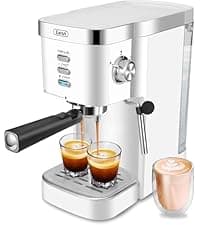 Gevi Espresso Machine 20 Bar High Pressure,Compact Espresso Maker with Milk Frother Steam Wand,Cappuccino,Latte Maker with Adjustable Shot Volume for Home,Gift for Mom and Dad