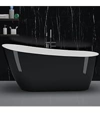67" Free Standing Tub, Standalone Soaking Pleated Bathtub, Easy Install Freestanding Bathtub, Modern Design for Bathrooms, White