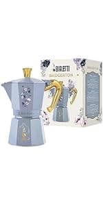 Bialetti – Moka Express Bridgerton: Iconic stovetop Espresso Maker – Official Netflix License, 6 Cups (6 oz.), Aluminum
