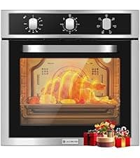 AAOBOSI 36 Inch Front Control Gas Range Oven with 6 Cooktop Burners, 6 Cu. Ft True Convection and Self Clean, Freestanding Stainless Steel Heavy Duty Gas Range Stove with Halogen Light,Large Capacity