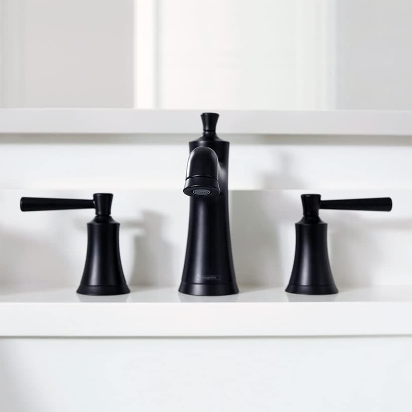 hansgrohe Joleena Transitional 2-Handle 3 7-inch Tall Bathroom Sink Faucet in Brushed Nickel, 04774820