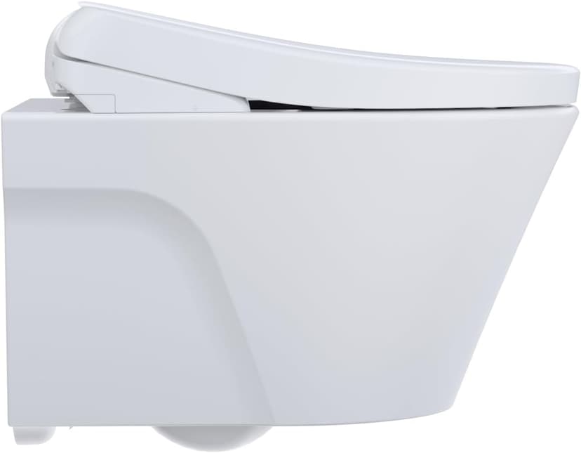 TOTO WASHLET+ AP Wall-Hung Elongated Toilet with S7 Contemporary Bidet Seat and DuoFit In-Wall 0.9 and 1.28 GPF Dual-Flush Tank System, Matte Silver - CWT4264726CMFG#MS