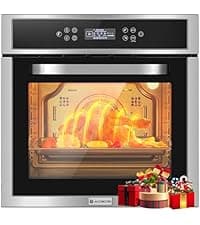 AAOBOSI 36 Inch Front Control Gas Range Oven with 6 Cooktop Burners, 6 Cu. Ft True Convection and Self Clean, Freestanding Stainless Steel Heavy Duty Gas Range Stove with Halogen Light,Large Capacity