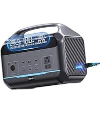 Portable Power Station 600W with Solar Panel 80W, 288Wh LiFePO4 Battery Backup w/2 AC Outlets, 1.7H Fast Charging Solar Generator for Camping, RV Travel, Home Emergencies