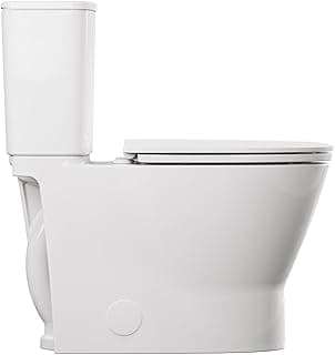American Standard 252AA898.020 Cadet Aspirations Two-Piece Toilet with Slow-Close Seat, Elongated Front, Chair Height, Right Hand Flush, White, 1.28 gpf