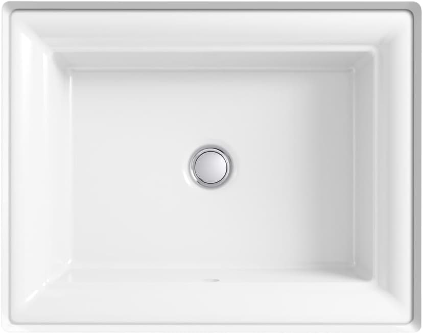 Kohler K-21783-0 Artifacts 21 1/4" Rectangle Undermount Bathroom Sink, White