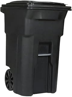 64 Gallon Garbage Cans Trash Cans 2 Rugged Wheels Ergonomic Handle and Lid Heavy Duty Construction Built for Toughness and Maximum Impact Resistance Perfect for Both Indoor Or Outdoor Use