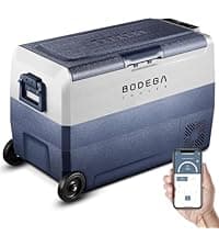BODEGACOOLER 12 Volt Car Refrigerator,64 Quart Portable Fridge Cooler APP Control,-4℉-68℉ 60L Dual Zone Car Freezer Cooler, 12/24V DC and 100-240V AC for Camping,Travel,RV,Boat,Van,Road Trip