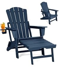 Oversized Outdoor Rocking Chairs Set of 2,All Weather Rocker Chair with More Comfortable Seat Panel for Porch Patio Outside(Black)