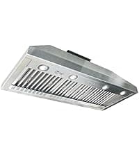 54-inch Range Hood Insert, CT Copper Tailor Built-In Vent Hood Ducted with 4-Speed Fan, 1260 CFM, LED Light, Dishwasher-safe Baffle Filter, in Stainless Steel