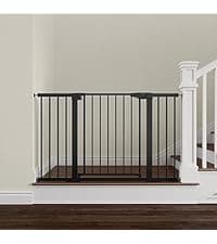150" Extra Wide Baby Gate, Play Yard Child Safety Gate, Dog Gates with Auto-Close Door, Double Locking System for The House Doorways, Fireplace, Kitchen, 6-Panels, 30" Tall
