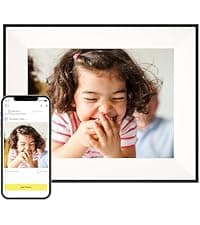 AURA Mason WiFi Digital Picture Frame | Wirecutter's Best Digital Frame for Gifting | Send Photos from Your Phone | Quick, Easy Setup in Aura App | Free Unlimited Storage | Black