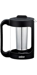London Sip Stainless Steel Stovetop Espresso Maker Moka Pot Italian Coffee Percolator, Silver, Medium (10.14 oz)