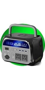 CTOLITY 500W Portable Power Station - 481Wh LiFePO4 Battery Backup, Lightweight 10 LB Solar Generator for Camping, Off-Grid Use, and Emergency Power Outages (AP300(231WH))