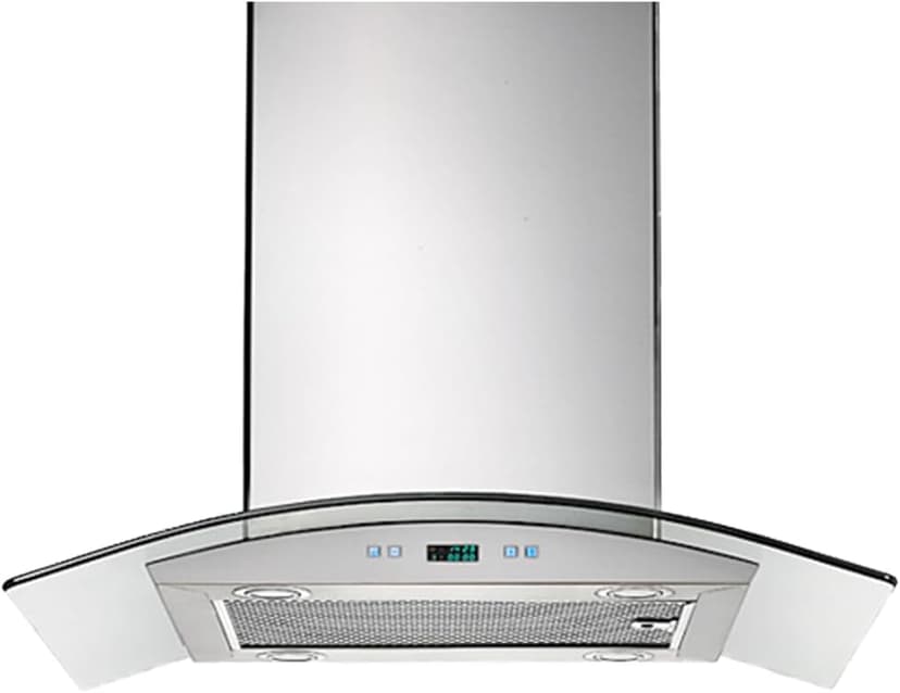PROLINE 30-Inch Island Range Hood, Ducted, 600 CFM, Stainless Steel, LED Lights, ULTRA-QUIET Blower Motor, 6 Speed, 3-Year Warranty, Dishwasher-Safe Filters, PLFI 544.30, Kitchen Hood