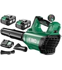 K I M O. Cordless Leaf Blower Vacuum Combo 4 in 1, 3 Nozzles &3 Modes for Inflation & Deflation, Extended Tube & Variable Speed, 20000RPM 150MPH, 2x2000mAh Battery Powered Leaf Blowers for Lawn Care