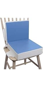 Kalawen Booster Seat for Kitchen Chair, Upgraded 2Pcs PU Washable Straps Safety Buckle Kids Toddler Booster Seat for Table