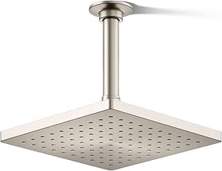 Kohler 26148-BN Honesty® 8" single-function rainhead, 2.5 gpm, Vibrant Brushed Nickel