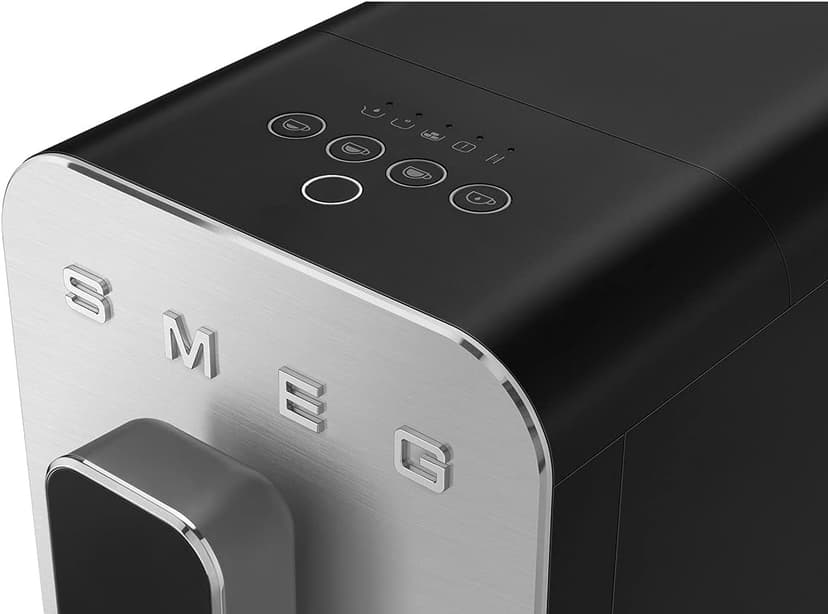 Smeg NEW BCC11BLMUS Fully Automatic Espresso Machine,3 preset buttons for Espresso Cappuccino and Coffee Adjustable Grinder for Whole Beans (Matte Black)