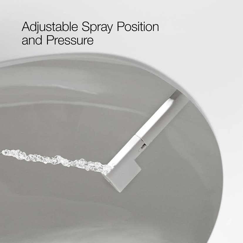 Kohler PureWash E580 Elongated Bidet Toilet Seat, White, Quiet-Close Lid Prevents Slamming, Self-Cleaning Wand, Adjustable Water Pressure with Multiple Cleansing Options