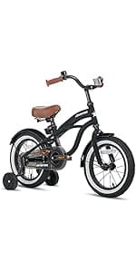 JOYSTAR 12 14 16 Inch Kids Cruiser Bike for Ages 2-7 Years Old Girls & Boys, Children's Bicycle with Training Wheels, Coaster Brake, Fenders & Adjustable Seat