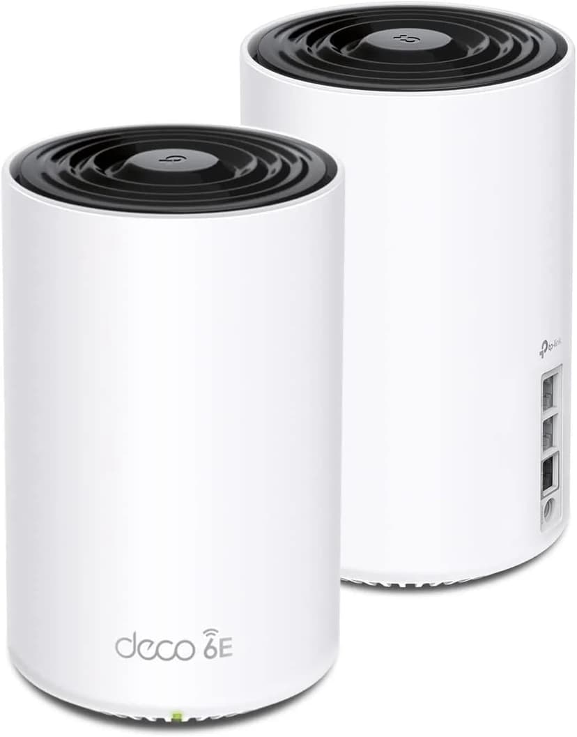 TP-Link Deco XE75 Pro AXE5400 Tri-Band WiFi 6E Mesh System - 2.5G WAN/LAN Port, Covers up to 5500 Sq.Ft, Replaces WiFi Router and Extender, AI-Driven Mesh, New 6GHz Band, 2-Pack
