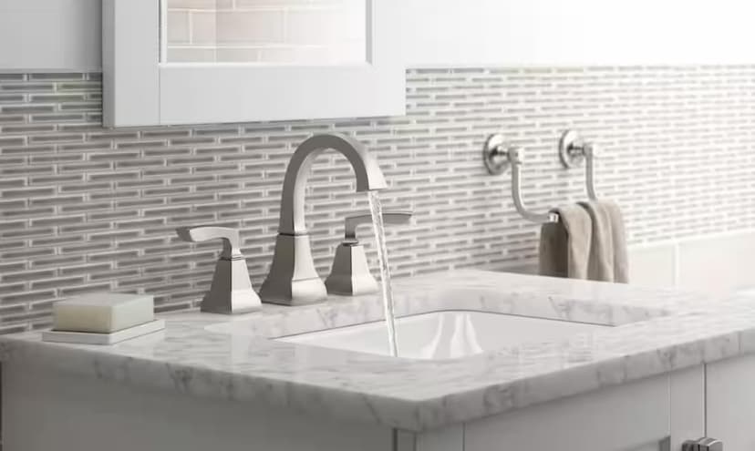 Kohler Kallan 8 in. Widespread 2-Handle Bathroom Faucet in Vibrant Brushed Nickel