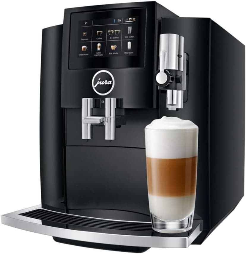 Jura S8 Automatic Coffee and Espresso Machine (Piano Black)