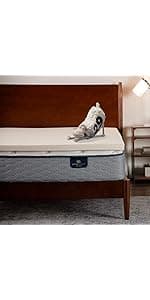Serta ThermaGel Cooling, Pressure-Relieving Memory Foam Mattress Topper, 3 Inch, King,Blue