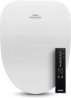 Coway Electronic Bidet Elongated Toilet Seat with Instantaneous Water Heating, Heated Seat and Dryer, Auto Open and Close Lid, Night Light, Deodorizer, Stainless Nozzle, Remote Control 500S