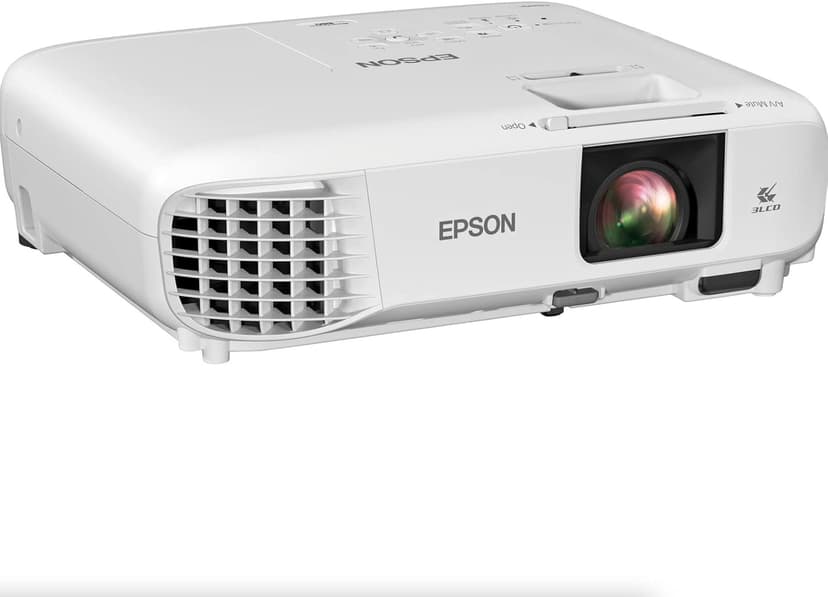 Epson Home Cinema 880 3-chip 3LCD 1080p Projector, 3300 lumens Color and White Brightness, Streaming and Home Theater, Built-in Speaker, Auto Picture Skew, 16,000:1 Contrast, HDMI 2.0, White