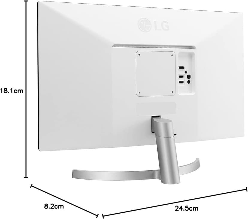 LG 27UL500-W 27-inch 4K UHD (3840 x 2160) UltraFine Computer Monitor, IPS, AMD FreeSync, HDR10, HDMI, DisplayPort, Black Stabilizer, White